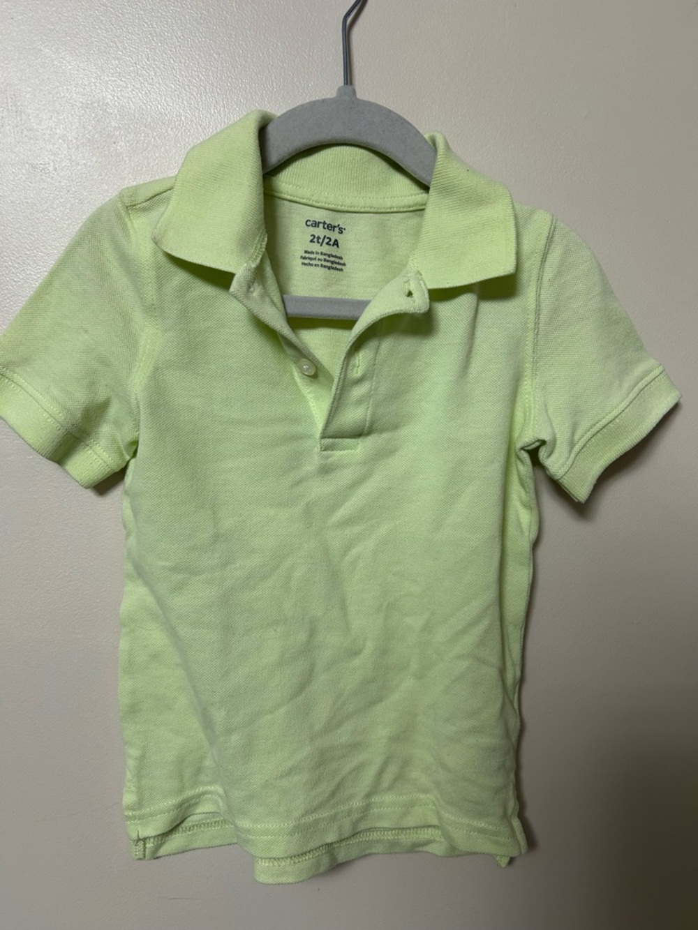 Carter's Light Lime Polo Shirt